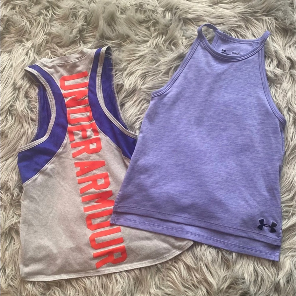 Bundle of girls Under Armour workout tops